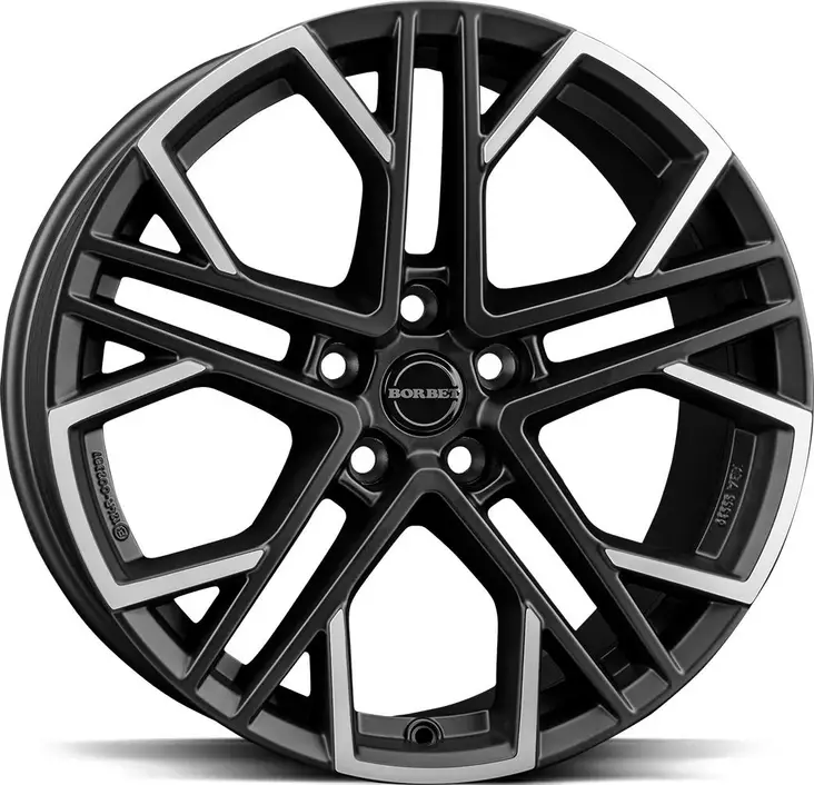 BORBET XV Black Pol Matt 9,5x19 5/114,3 ET44 CB70.6 60° - Alumiinivanteet - 356290 - 1