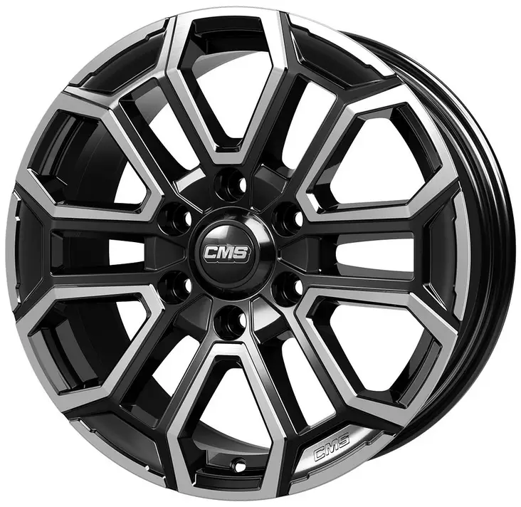 CMS C35 Diamond Black Gloss 7,5x17 6/114,3 ET45 CB66,1 60° - Alumiinivanteet - 346880 - 1