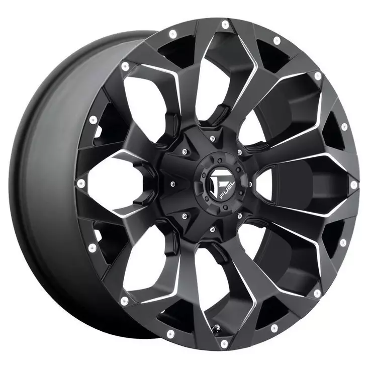 D546 ASSAULT MATTE BLACK MILLED 9x20 6/114,3 ET1 CB78.1 60° - Alumiinivanteet - 372870 - 1