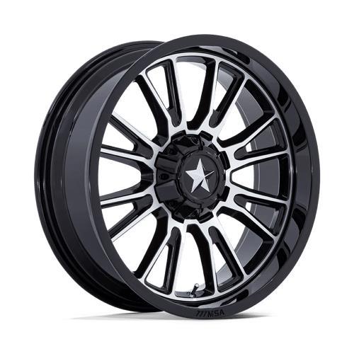 M51 THUNDERLIPS GLOSS BLACK MACHINED 7x24 4/137/156 ET0 CB110.1 60° - Alumiinivanteet - 341510 - 1