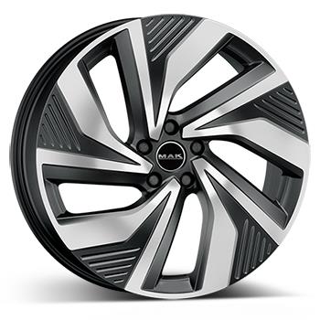 MAK Electra Black Mirror 8x20 5/108 ET47.5 CB63,4 60° - Alumiinivanteet - 343610 - 1