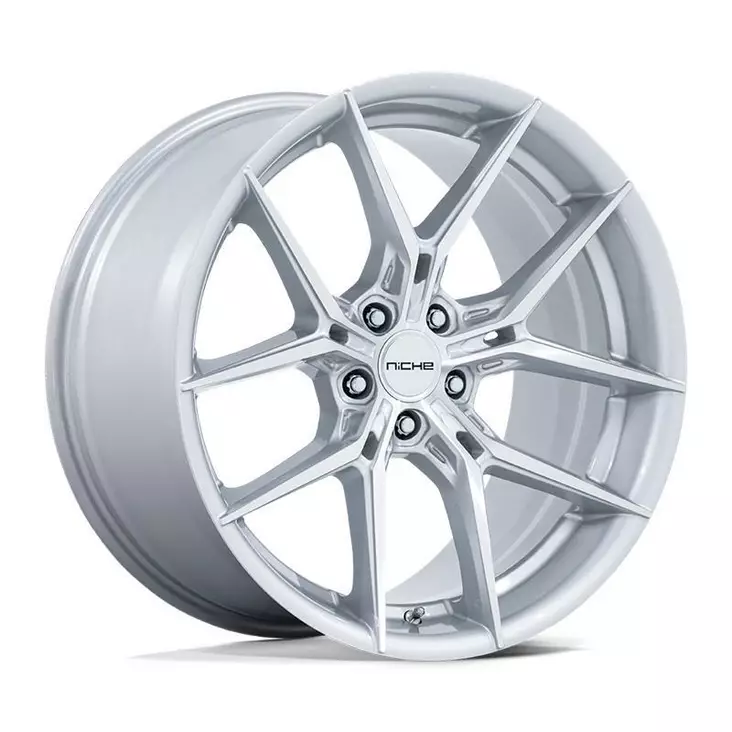 NC279 PRODIGY 5 SILVER W/ MACHINED FACE 10x24 5/130 ET20 CB84,1 60° - Alumiinivanteet - 342200 - 1