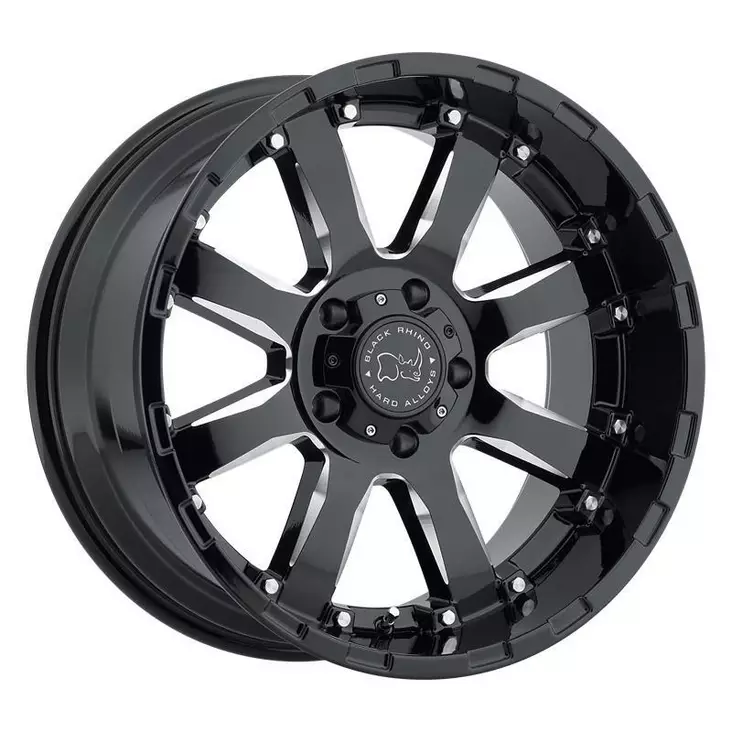 SIERRA GLOSS BLACK W/ MILLED SPOKES 9x17 6/120 ET12 CB67,1 60° - Alumiinivanteet - 357260 - 1