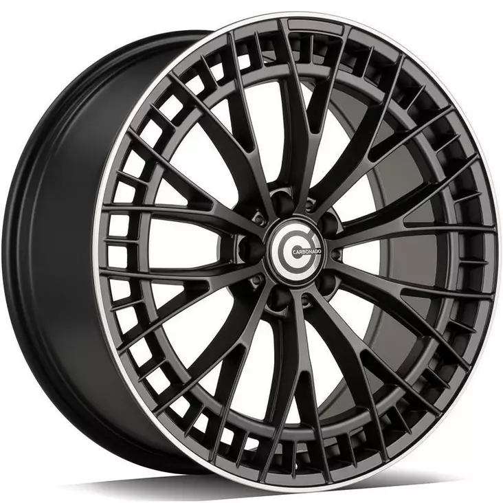 Upscale Deep Matt Black Lip Polished 8,5x20 5/112 ET40 CB66.6 60° - Alumiinivanteet - 363480 - 1