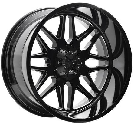 D59 Glossblack milled 12x22 5/127/139,7 ET-44 CB78.1 60° - Alumiinivanteet - 297311 - 1