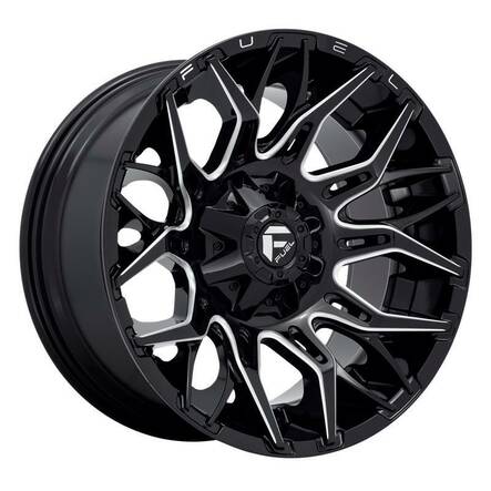 D769 TWITCH GLOSSY BLACK MILLED 12x22 6/135/139,7 ET-44 CB106.1 60° - Alumiinivanteet - 296901 - 1