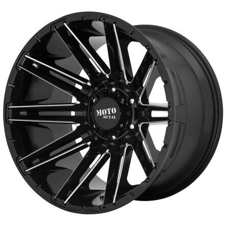 MO998 Gloss Black Milled 9x20 8/170 ET0 CB125.5 60° - Alumiinivanteet - 252621 - 1
