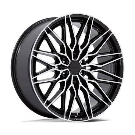 NC278 CALABRIA 6 GLOSS BLACK W/ MACHINED 9,5x22 6/139,7 ET19 CB106.1 60° - Alumiinivanteet - 332721 - 1