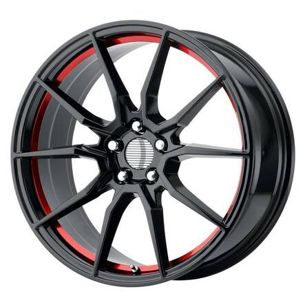 PR193 Gloss Black Red Machined 9x17 5/114,3 ET24 CB70.7 60° - Alumiinivanteet - 325471 - 1