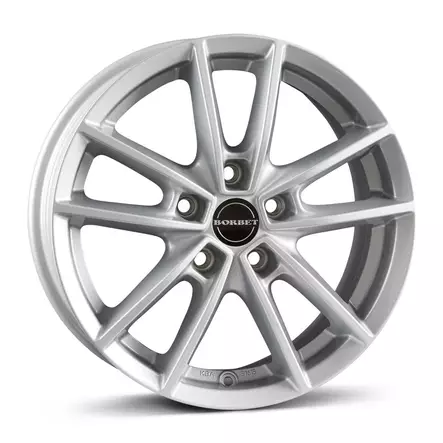 BORBET W Crystal Silv 7x17 5/108 ET50 CB72.5 60° - Alumiinivanteet - 340461 - 1
