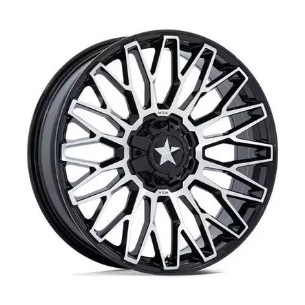M50 CLUBBER GLOSS BLACK MACHINED 7x24 5/114,3 ET0 CB72.6 60° - Alumiinivanteet - 341451 - 1