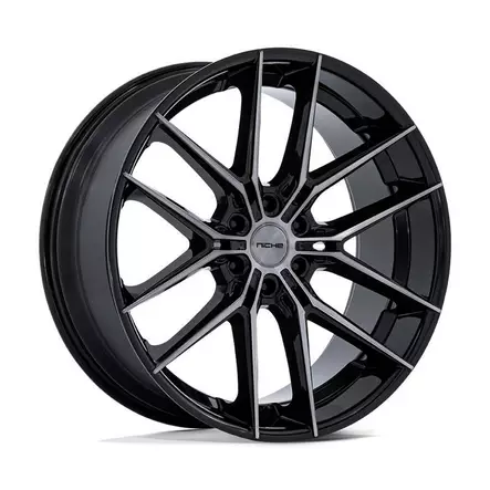NC280 PRODIGY 6 GLOSS BLACK DARK TINTED CLEAR 10x26 6/135 ET25 CB87.1 60° - Alumiinivanteet - 342201 - 1