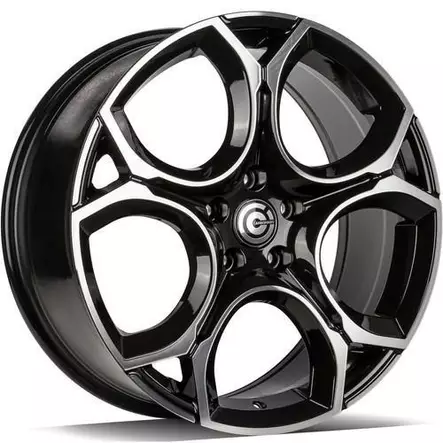 UNIQUE Black Front Polished 8x19 5/112 ET45 CB57.1 60° - Alumiinivanteet - 350551 - 1