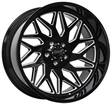 D55 Glossblack milled 12x24 6/139,7 ET-42 CB106.1 60° - Alumiinivanteet - 295691 - 1