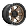 D751 BLOCK MATTE BRONZE W/ BLACK RING 9x17 5/127 ET-12 CB71,5 60° - Alumiinivanteet - 328051 - 1