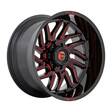 D808 HURRICANE GLOSS BLACK MILLED RED TINT 12x22 5/139,7 ET-44 CB78,1 60° - Alumiinivanteet - 309311 - 1
