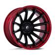 FC403 BURN MATTE BLACK W/ CANDY RED LIP 10x22 5/127 ET-18 CB71.5 60° - Alumiinivanteet - 328911 - 1
