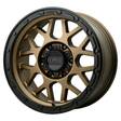 KM535 Matte Bronze Matte Black Lip 8,5x18 8/165,1 ET0 CB125,5 60° - Alumiinivanteet - 260021 - 1