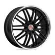 LEMANS GLOSS BLACK W/ MIRROR CUT LIP 11x19 5/130 ET36 CB71,5 60° - Alumiinivanteet - 290011 - 1
