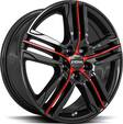 RONAL R57 MCR Jet Black Red Spoke 7,5x17 5/105 ET42 CB56,6 60° - Alumiinivanteet - 335601 - 1