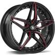 SV-AR Black glossy milled red 8,5x19 5/120 ET30 CB74.1 60° - Alumiinivanteet - 313961 - 2
