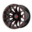 XD841 Gloss Black Milled With Red Tint 10x20 8/165,1 ET-18 CB125,5 60° - Alumiinivanteet - 241801 - 1