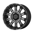 XD829 Satin Black Machined Gray Tint 9x17 6/139,7 ET18 CB106,2 60° - Alumiinivanteet - 237651 - 1