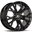 Fast Black Glossy 8,5x20 5/112 ET28 CB66.6 60° - Alumiinivanteet - 352001 - 1