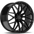 GLORY Black Glossy 10x22 5/130 ET48 CB71.6 60° - Alumiinivanteet - 373221 - 1
