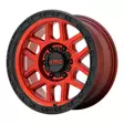 KM544 Candy Red With Black Lip 9x20 5/127 ET0 CB71,5 60° - Alumiinivanteet - 274881 - 1