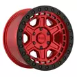 RENO CANDY RED W/ BLACK RING & BOLTS 9x17 6/139,7 ET0 CB112,1 60° - Alumiinivanteet - 344581 - 1