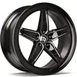 SV-Y Black Glossy Edges Polished 9x20 5/112 ET35 CB66.6 60° - Alumiinivanteet - 337111 - 1