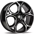 UNIQUE Black Front Polished 8x19 5/112 ET45 CB57.1 60° - Alumiinivanteet - 350551 - 2