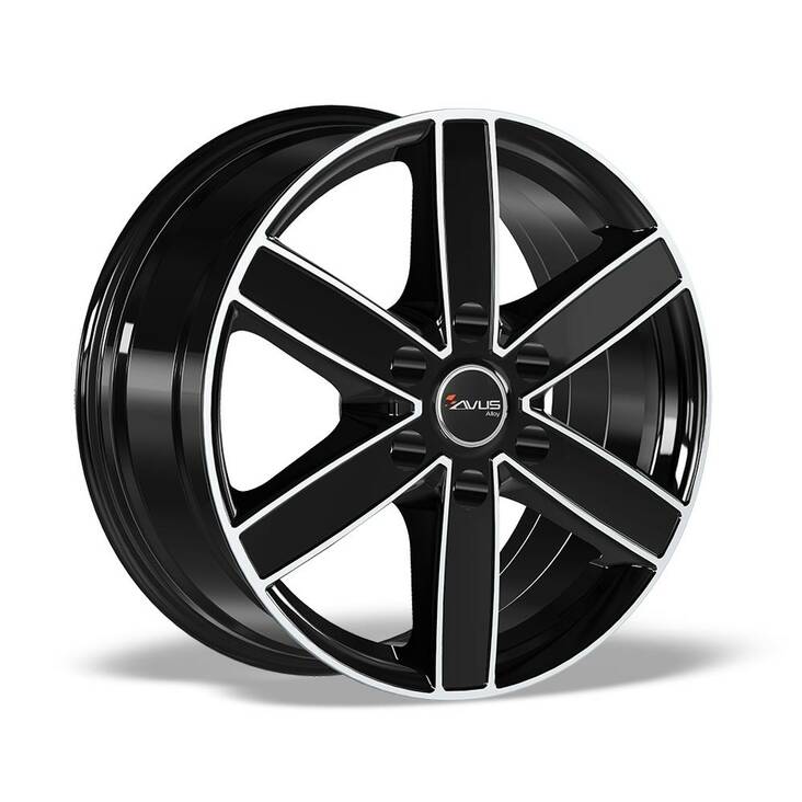 AVUS AC-V61 Black Polished 6,5x16 6/125 ET68 CB74,1 BLACK FRIDAY 23 60° - Alumiinivanteet - 329371 - 1