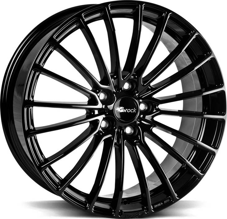 BROCK B24 Shiny Black 8,5x20 5x112 ET42 CB66.6 60° 920 kg - Alumiinivanteet - 315721 - 1