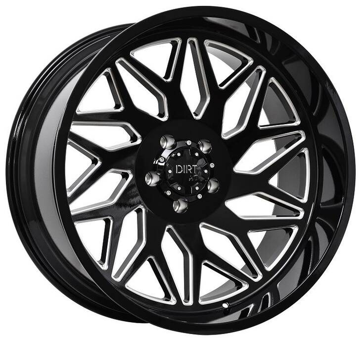 D55 Glossblack milled 12x24 6/139,7 ET-42 CB106.1 60° - Alumiinivanteet - 295691 - 1
