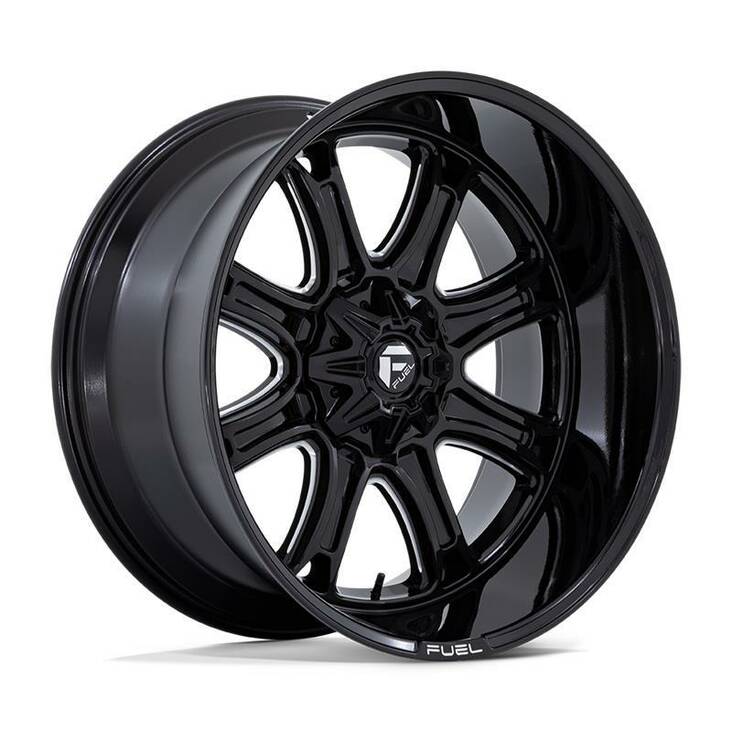 DARKSTAR GLOSS BLACK MILLED 12x24 8/165,1 ET-44 CB125.1 60° - Alumiinivanteet - 320251 - 1