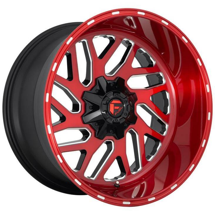 FC691 CANDY RED MILLED 10x22 8/165,1 ET-18 CB125,1 60° - Alumiinivanteet - 251291 - 1