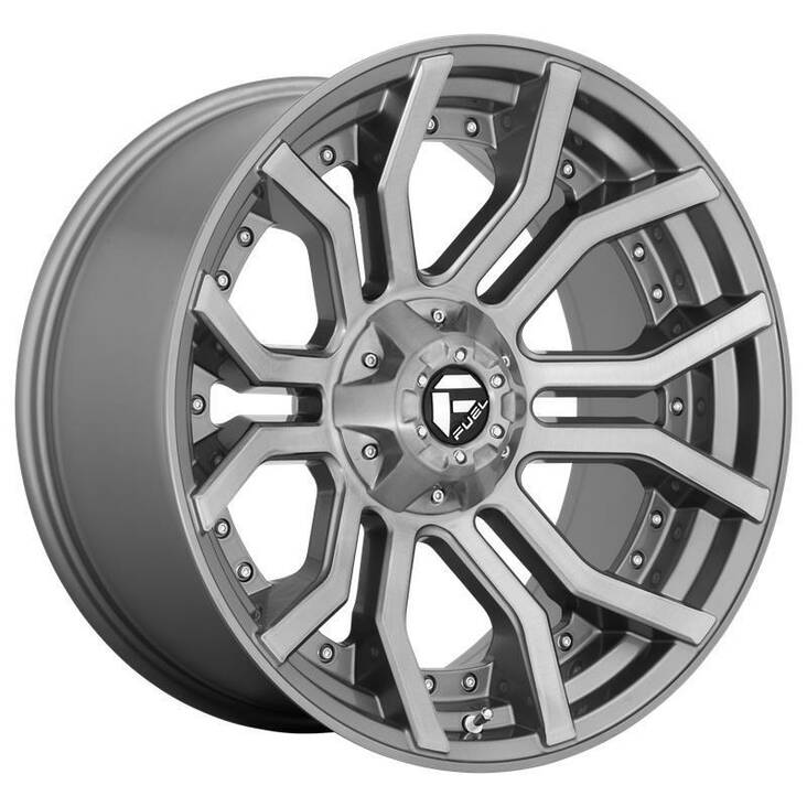 FC713 BRUSHED GUN METAL TINTED CLEAR 10x22 8/180 ET-18 CB124,3 60° - Alumiinivanteet - 286791 - 1