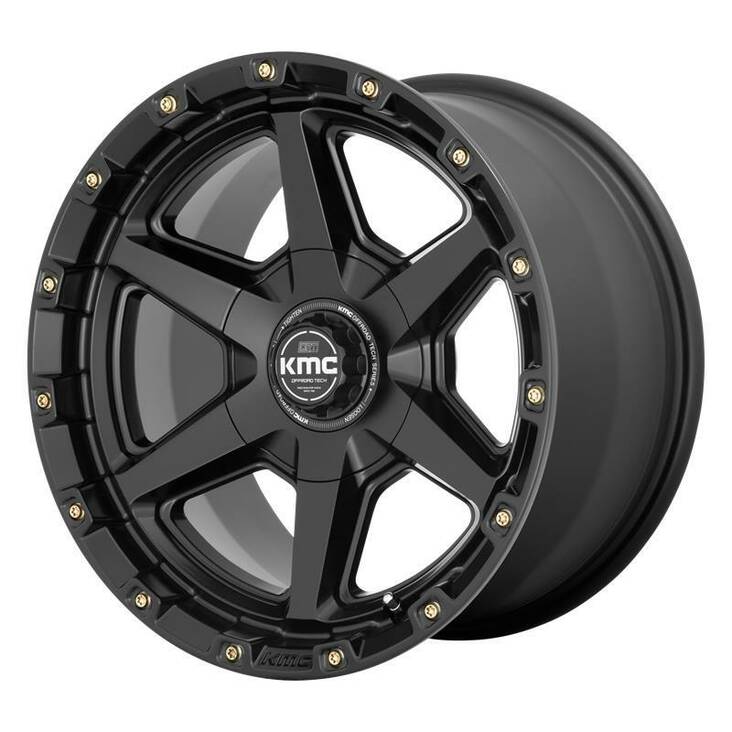 KM101 Satin Black 9x17 5/127/139,7 ET18 CB78,1 60° - Alumiinivanteet - 274391 - 1