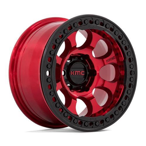 KM237 RIOT BEADLOCK CANDY RED W/ SATIN BLACK RING 9x17 6/139,7 ET-12 CB108,0 60° - Alumiinivanteet - 329491 - 1