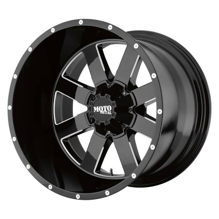 MO962 Gloss Black Milled 10x20 6/135 ET-24 CB87,1 60° - Alumiinivanteet - 295001 - 1