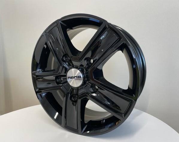 Nano BK473 Glossy Black 6,5x16 5/160 ET58 CB65,1 60° - Alumiinivanteet - 316591 - 1