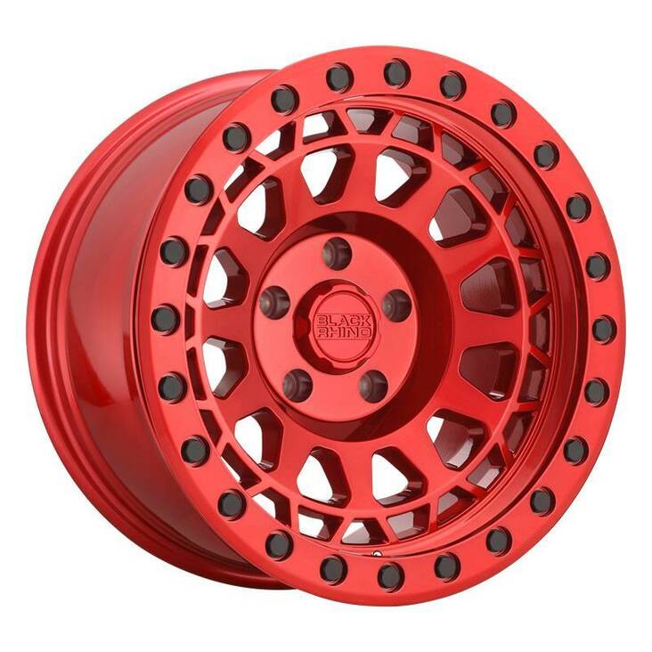PRIMM CANDY RED W/ BLACK BOLTS 8,5x17 6/139,7 ET-30 CB112,1 60° - Alumiinivanteet - 281321 - 1