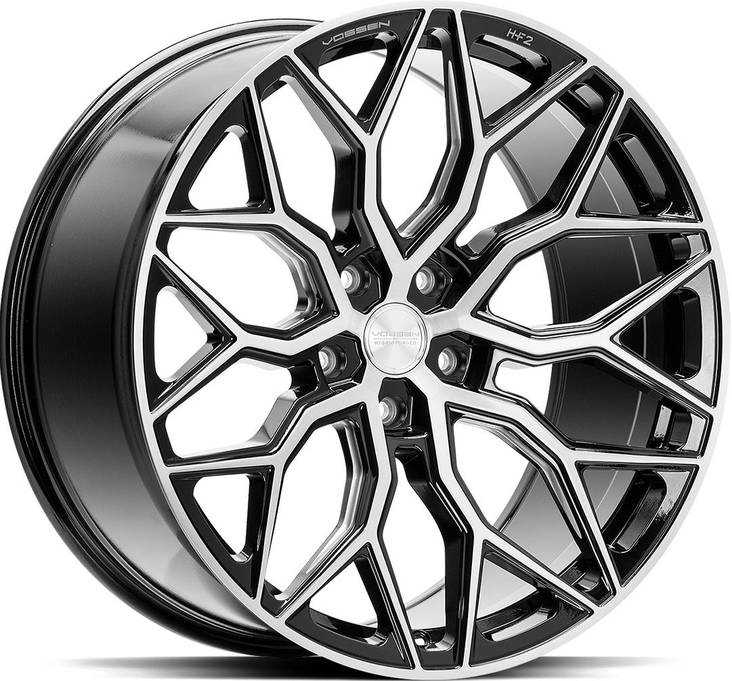 VOSSEN HF2 Brush Gloss Black 9x21 5/112 ET32 CB66.6 60° - Alumiinivanteet - 205471 - 1