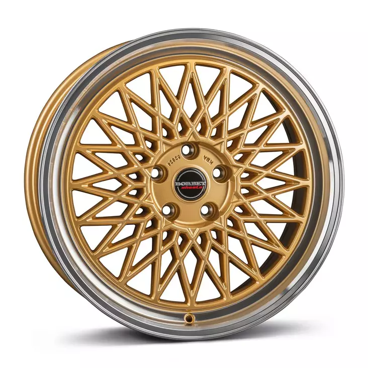 BORBET B Gold Rim Pol 8x18 5/112 ET45 CB66.5 60° - Alumiinivanteet - 339321 - 1