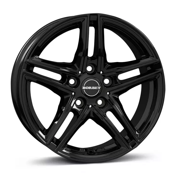 BORBET XR Black Glossy 7,5x16 5/112 ET45 CB66,6 60° - Alumiinivanteet - 340521 - 1
