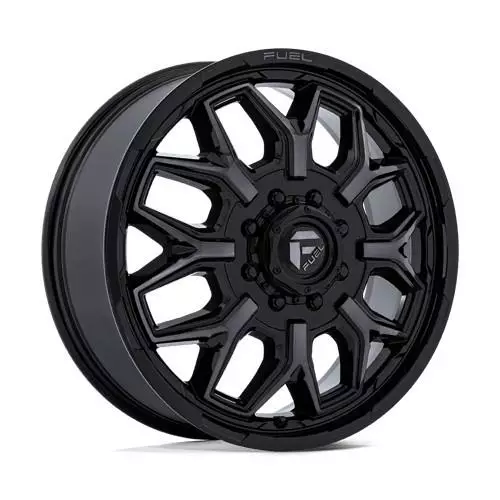 D875 FLUX DUALLY GLOSS BLACK BRUSHED FACE W/ GRAY 8,25x20 8/165,1 ET-265 CB121.5 60° - Alumiinivanteet - 372081 - 1