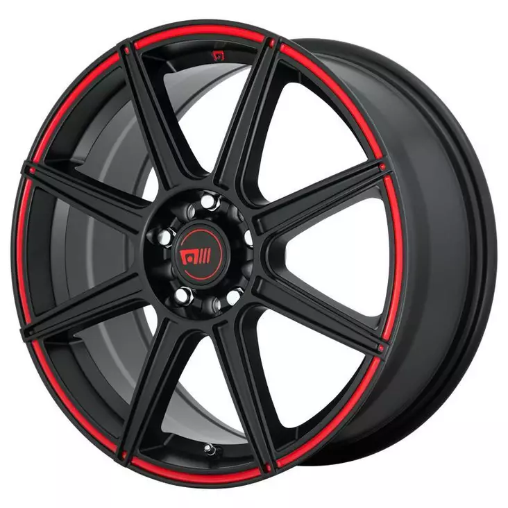 MR142 Satin Black With Red Stripe 7x17 4/100/114,3 ET40 CB72,6 60° - Alumiinivanteet - 244511 - 1