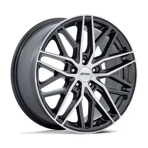 PE004 P3E GLOSS GUNMETAL W/ BRUSHED MACHINED FACE 8,5x20 5/114,3 ET40 CB72.6 60° - Alumiinivanteet - 360271 - 1
